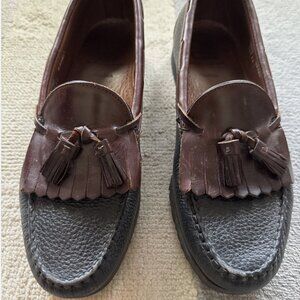 Allen Edmonds Nashua Black/Brown Leather Tassel Loafers 42250 Men's Sz 10.5